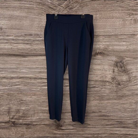 Loft Pull on Slim Ankle Pants Womens Navy Blue Slim-Fit Pants By Loft S - Picture 7 of 8